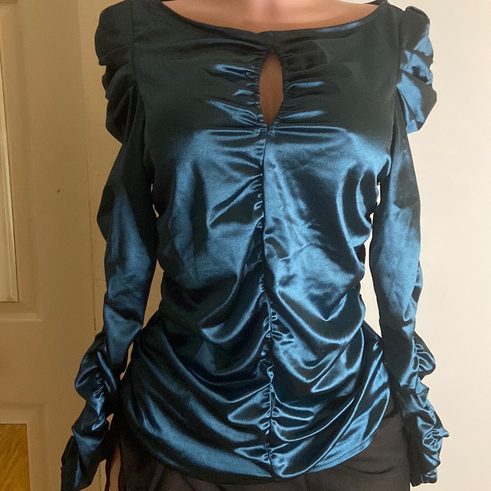 Marc New York DarkTeal Long Sleeve Top Size Medium